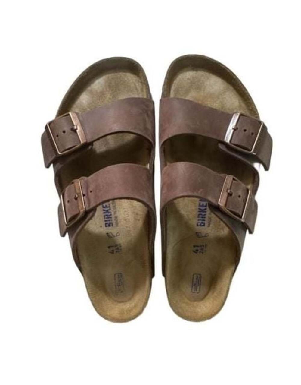 Birkenstock Arizona Soft Footbed Oiled Leather Sandals Habana Size 41